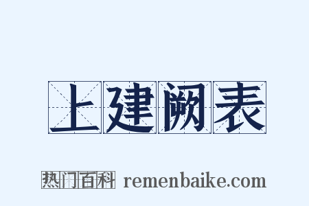 上建阙表是什么意思的图片